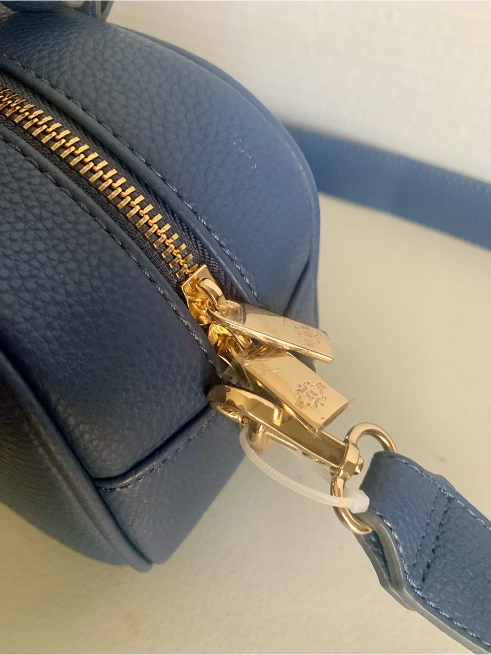 Nanette Lepore Blue Leather Satchel with Matching Pouch - Picture 3 of 13